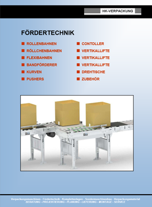 Katalog für Fördertechnik von HK-Verpackung