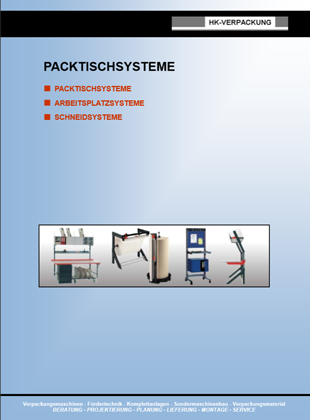 Katalog für Packtischsysteme von HK-Verpackung